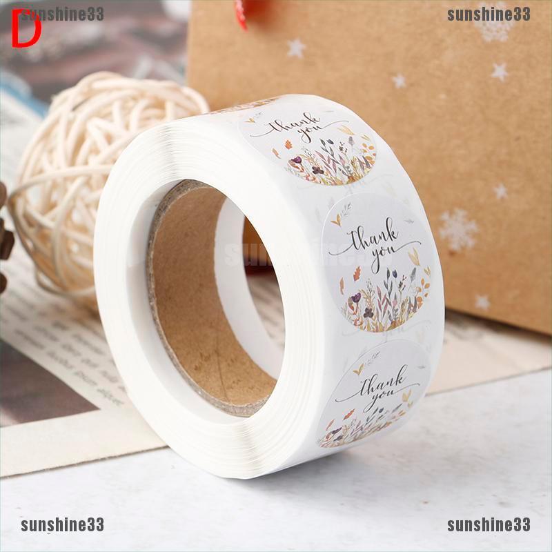 1 Cuộn 500 Nhãn Dán &quot;Thank You&quot; sunshine33 &quot;