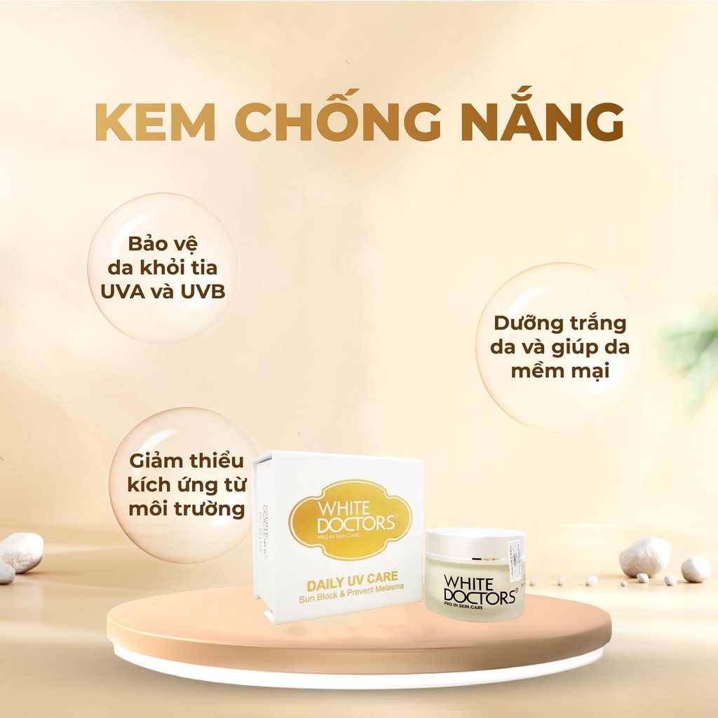 Kem chống nắng mờ nám White Doctors Daily UV Care hàng ngày 40ml