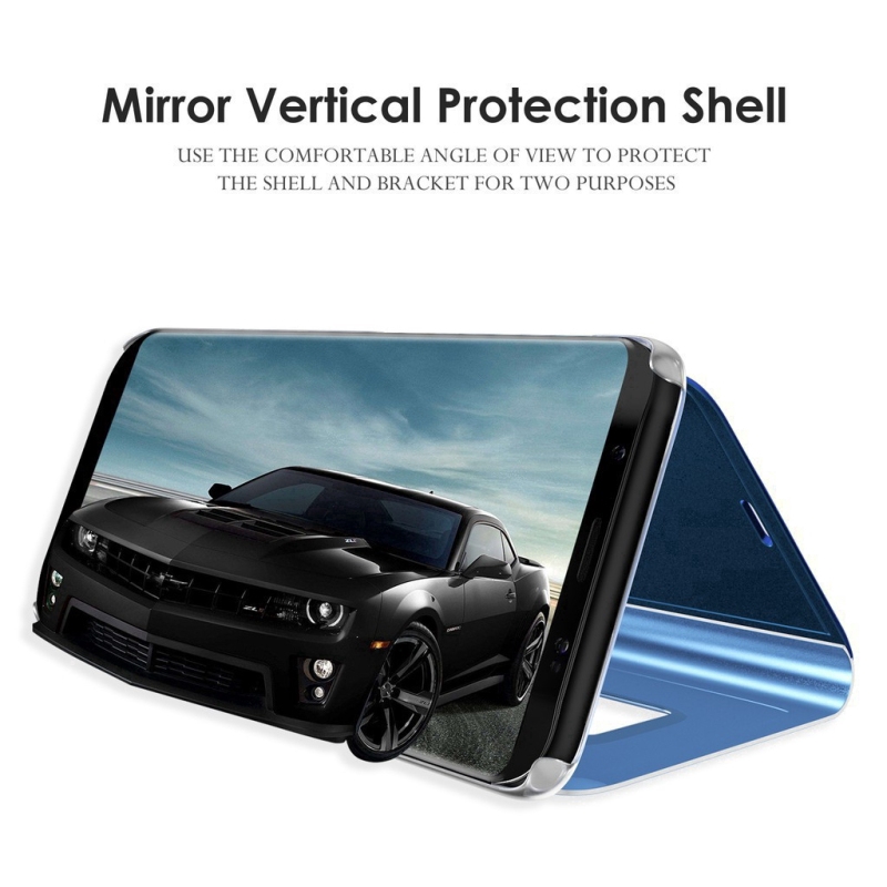 Hsm Mirror Huawei Y5 Y6 Y7 Y9 Prime Pro 2018 2019 Luxury 360° Clear View Leather Case Cover Smart Mirror Flip Stand Hard Pc Casing