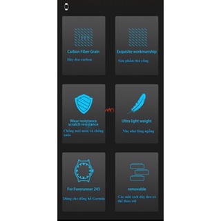 Dây Đeo Carbon siêu bền Garmin Forerunner 245 CB01