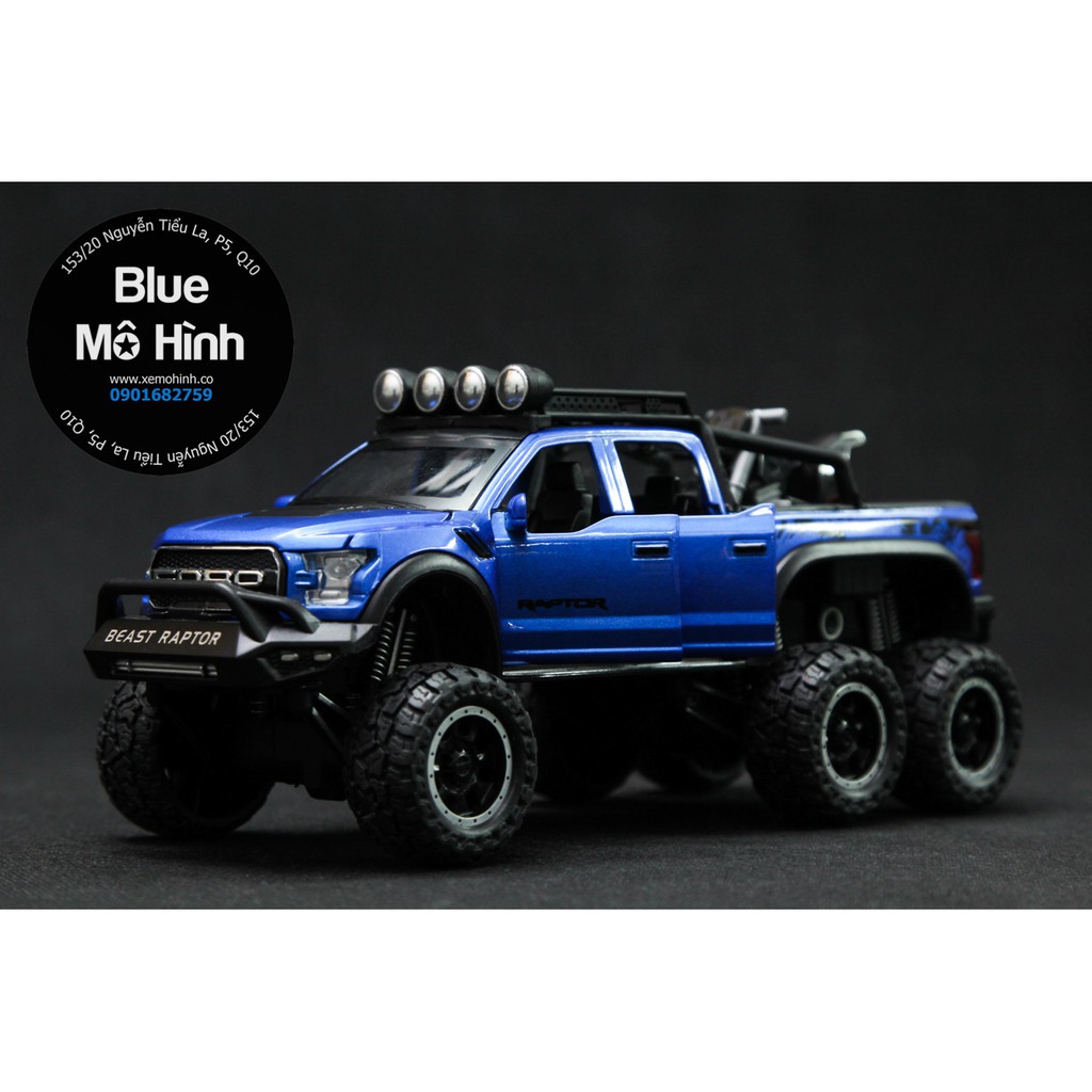 Blue mô hình | Xe mô hình Ford F150 Raptor Offroad 6 x 6 1:32 BOX