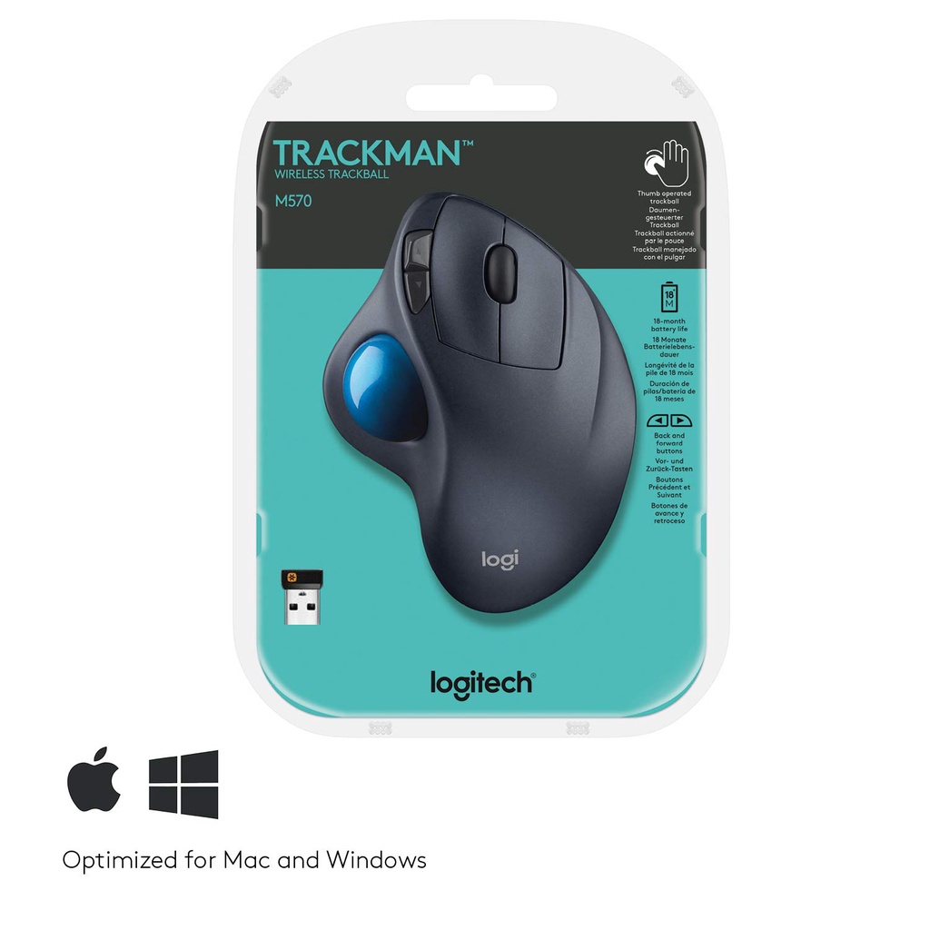 Chuột không dây Mouse Logitech M570 Wireless Trackball