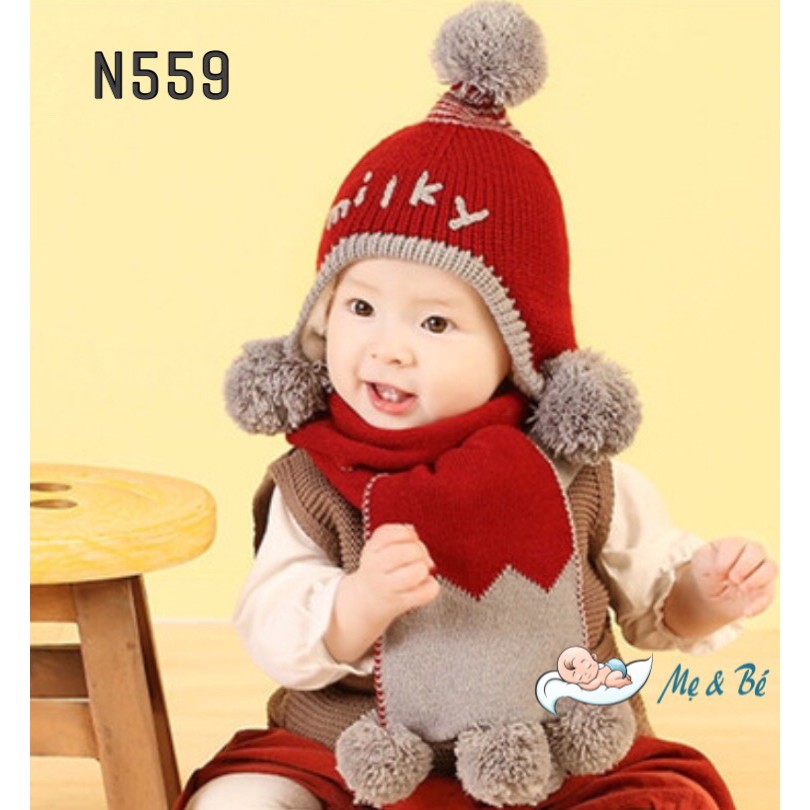 N559 - Set Mũ Len Milky
