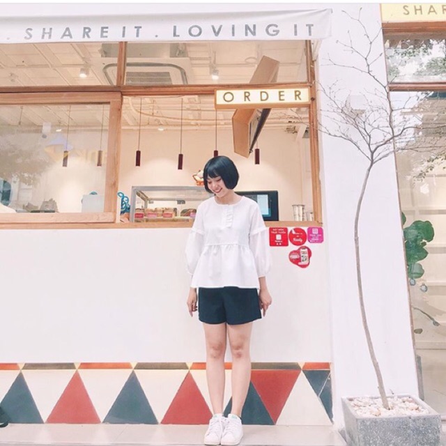 Quần short (đùi) vải lưng siêu cao chất dày đẹp ko nhăn