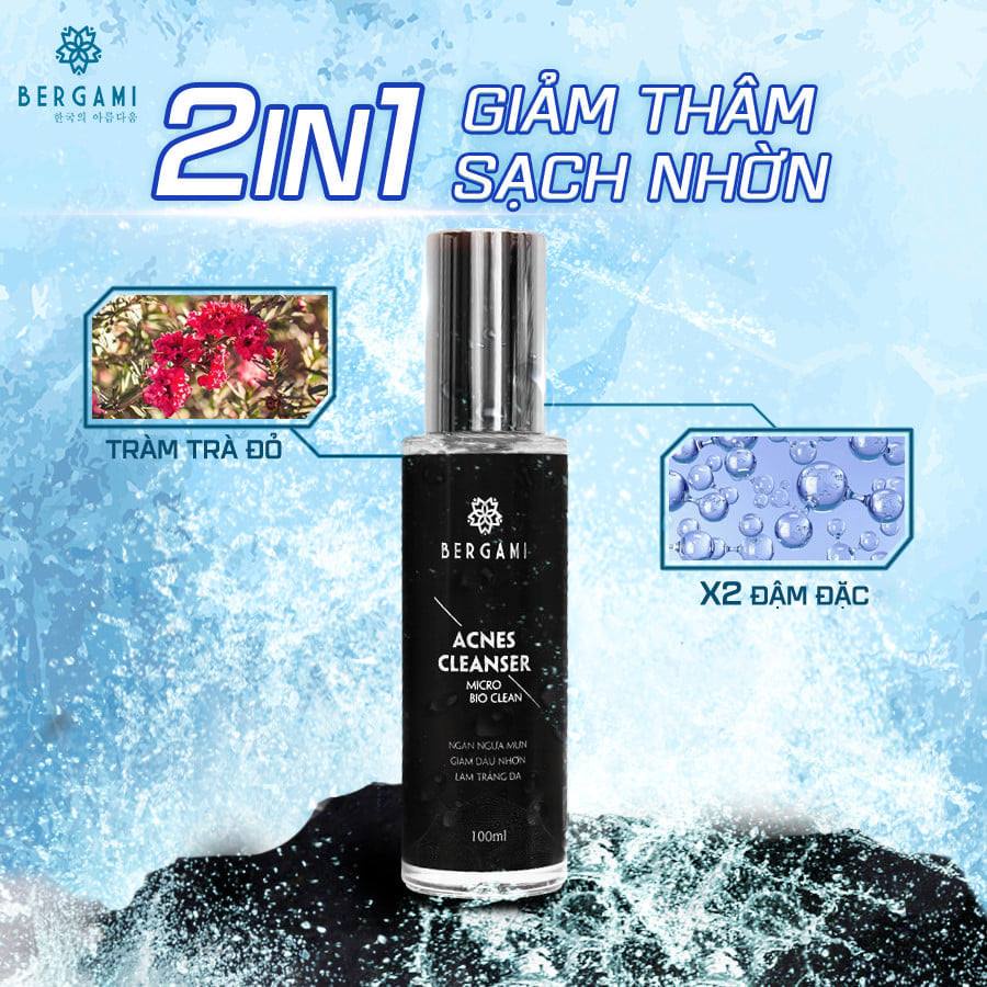 Bộ quà tặng nam giới Bergami,  Sữa tắm nước hoa nam 330ml &amp; Dung dịch vệ sinh Nam 130ml &amp; Sữa rửa mặt Nam Bergami 100ml