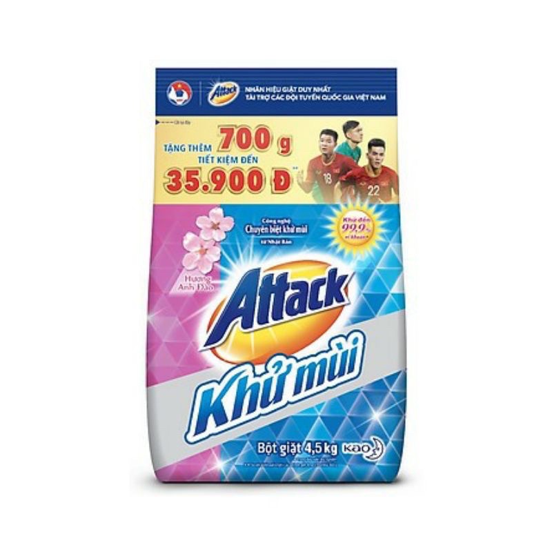 Bột giặt ATTACK 4,5kg 3 hương