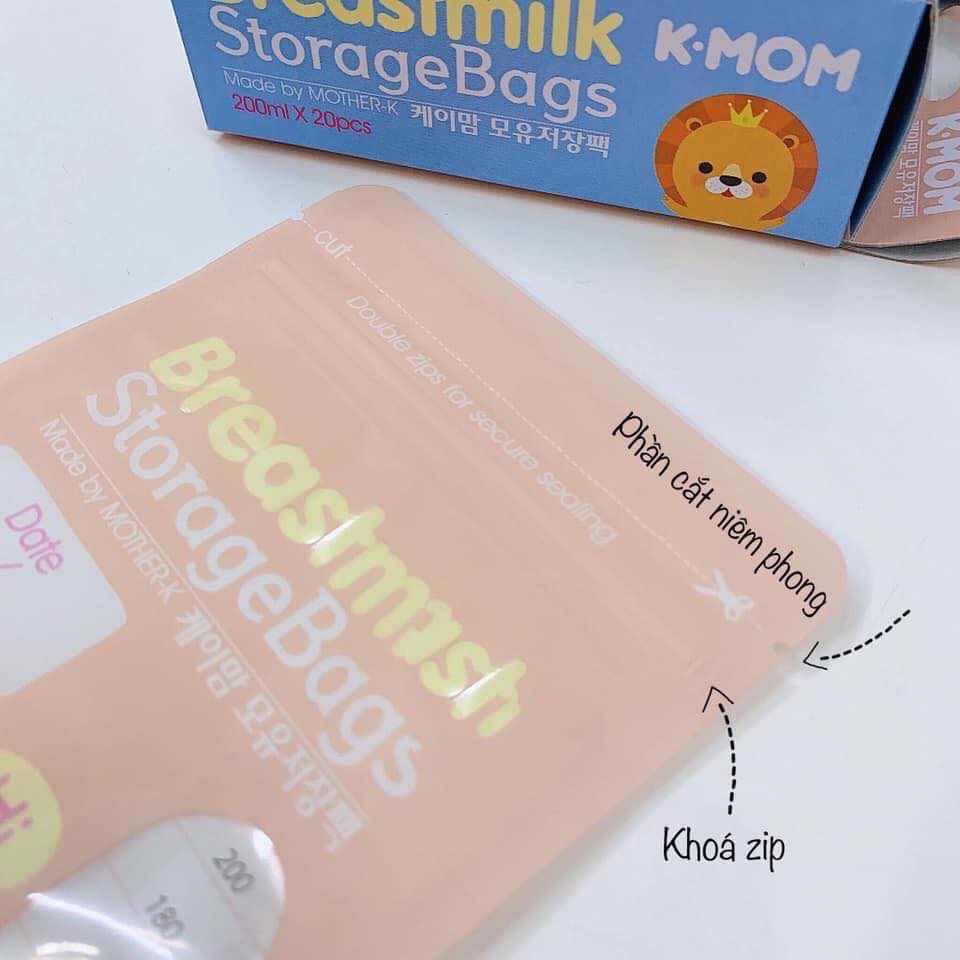 Túi trữ sữa K-Mom KMom Hàn Quốc 200ml