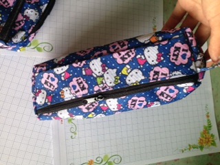 Túi bút vải 2 ngăn mèo kitty