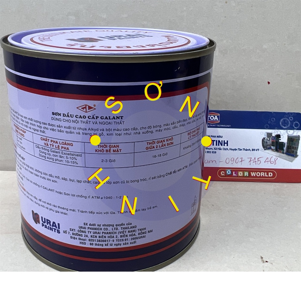 Sơn dầu màu cam 512 800ml galant Orange (Tập Đoàn URAI - Thái Lan) cho gỗ, tôn, sắt thép