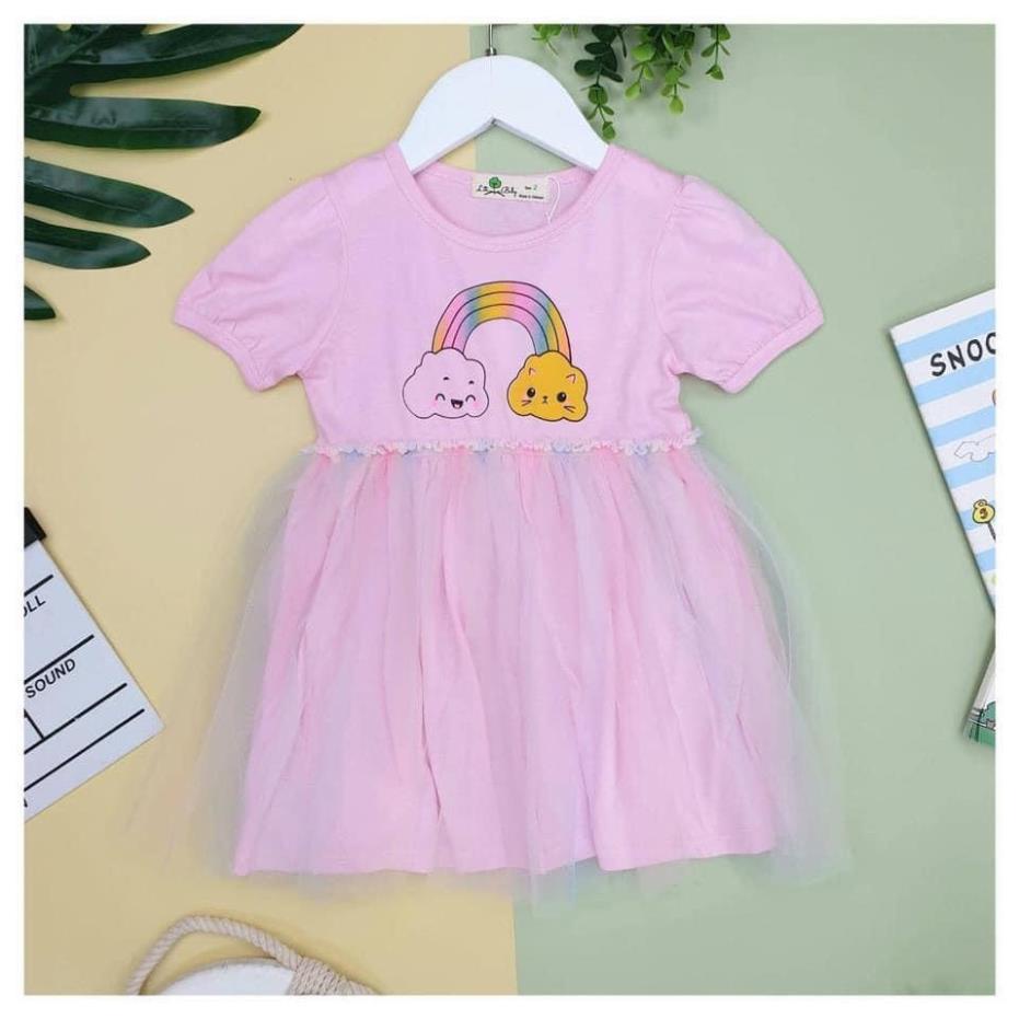 Váy litibaby cho bé gái cầu vồng chân ren 6/10