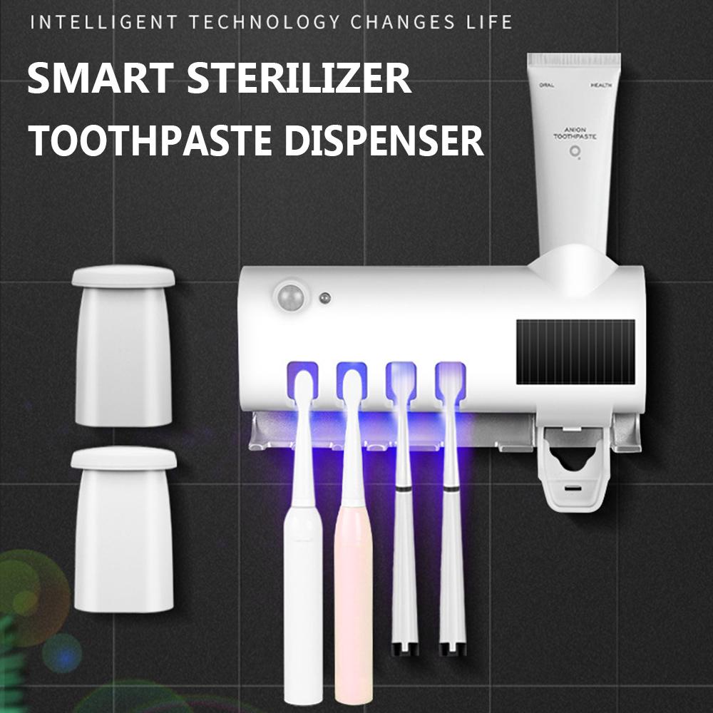 Giá Đỡ Bàn Chải Đánh Răng Gắn Tường Tự Động Khử Trùng Bằng Tia UV