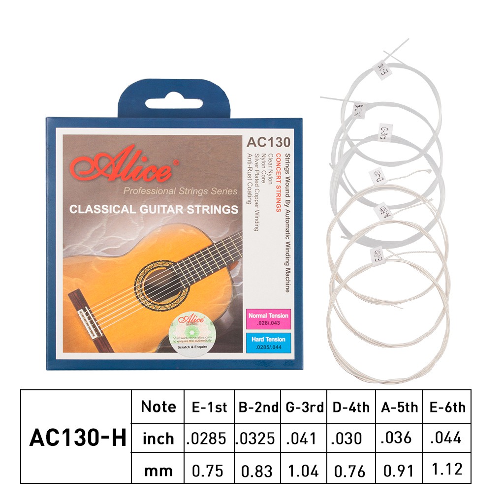 Dây đàn ghita Classic (dây nilon) Alice AC130 giá rẻ