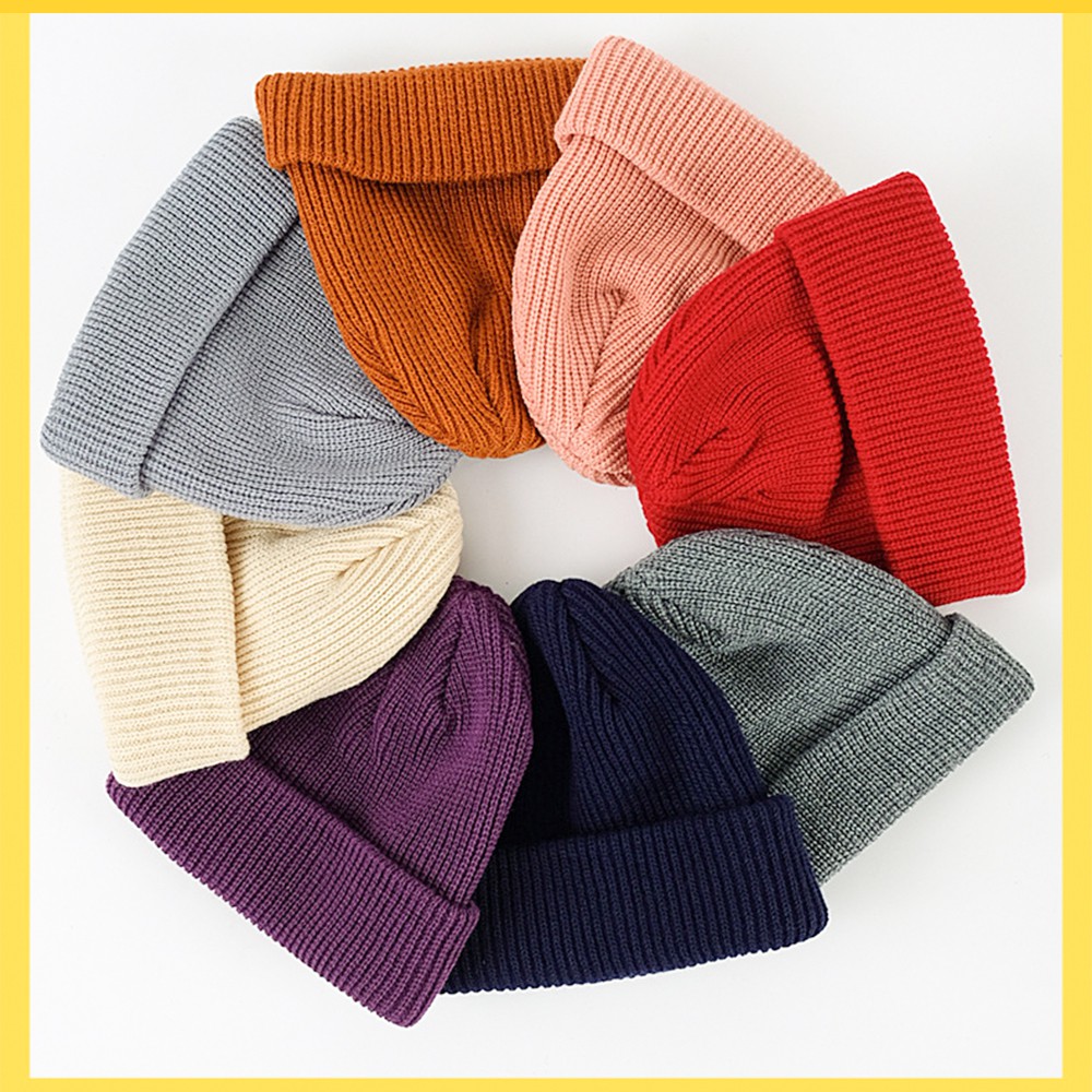 Nón len ONZ dệt kim - Mũ len Beanie nam nữ dáng ngắn nhiều màu phong cách Hàn Quốc thiết kế đơn giản ML01