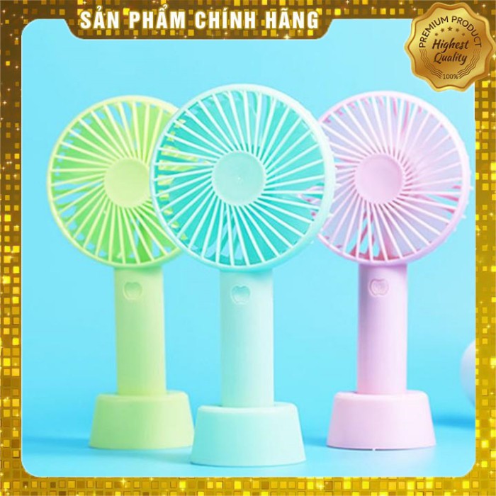 [XẢ LỖ] QUẠT MINI CẦM TAY TÍCH ĐIỆN 3 TỐC ĐỘ + PIN + CÁP SẠC + ĐẾ QUẠT | BigBuy360 - bigbuy360.vn