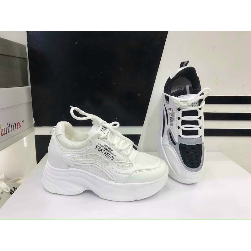 GIÀY THỂ THAO ĐẾ CAO 2 MÀU SIÊU ĐẸP