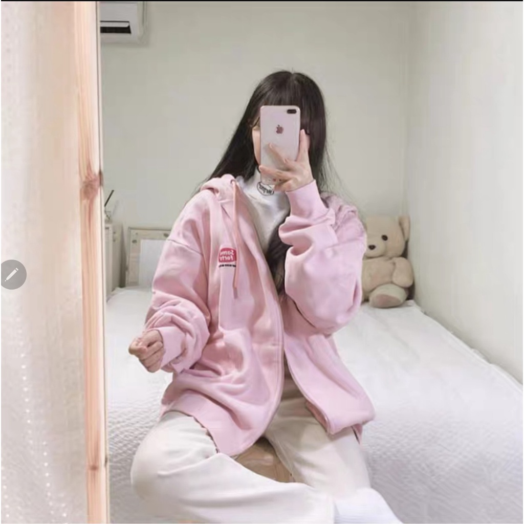 Áo Khoác Hoodie SAME FORTS Vải Nỉ Bông Form Rộng Ulzzang Unisex