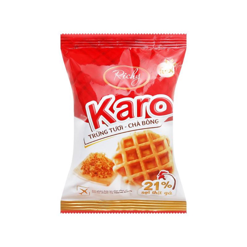 Bánh Karo Richy trứng tươi chà bông sợi gà 156g