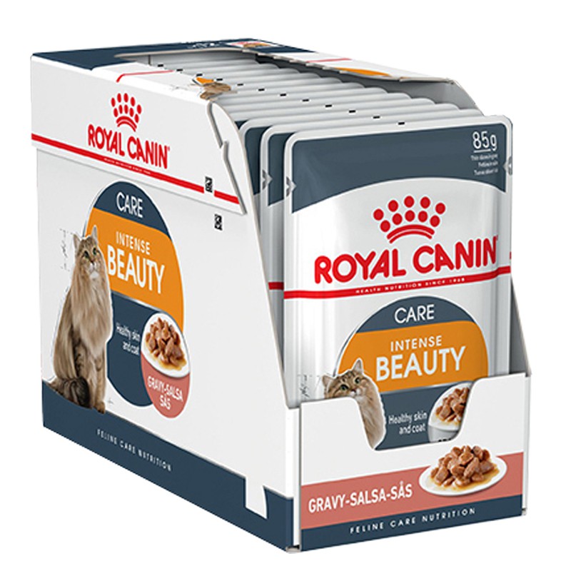 Thức ăn Pate cho mèo giúp đẹp da và lông Royal Canin Intense Beauty 85gr