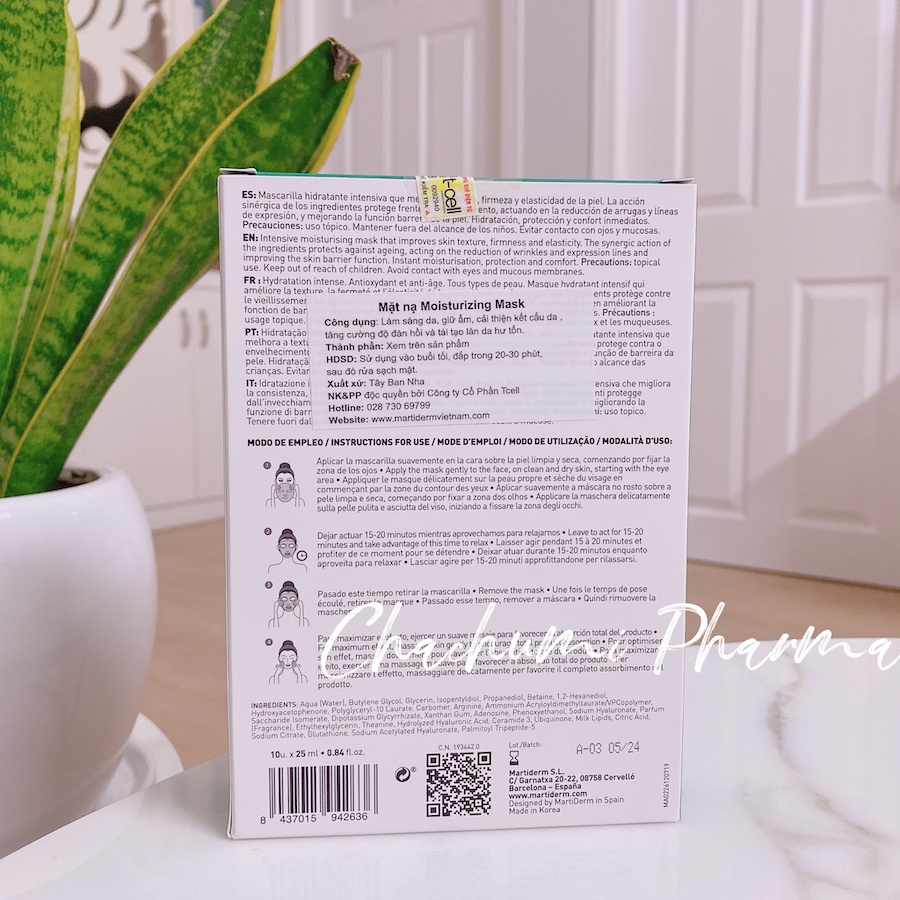 Mặt nạ dưỡng ẩm martiderm the originals moisturising mask