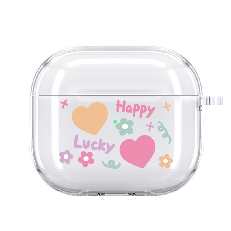 Vỏ Bảo Vệ Hộp Sạc Tai Nghe Bluetooth Không Dây Airpods Pro 2/3 Bằng tpu Kèm Dây Đeo Thời Trang