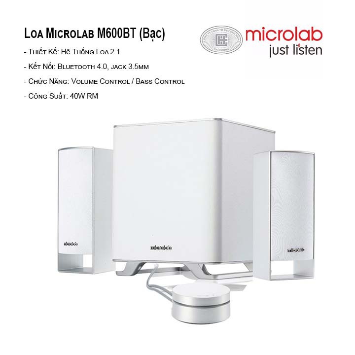 Loa Vi Tính 2.1 Microlab M600BT Có Bluetooth - Bh 1 Năm