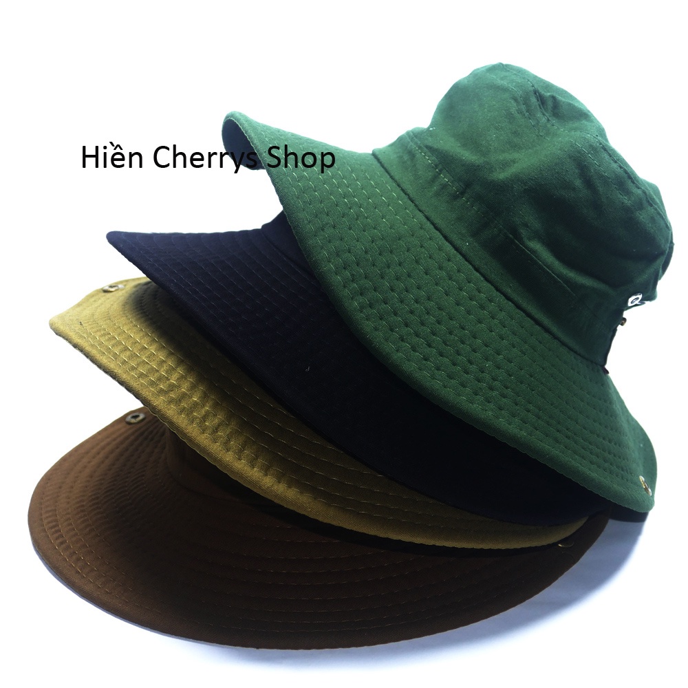 Nón tai bèo trơn vành rộng có đóng sò, chống nắng tốt phù hợp cho cả nam và nữ.