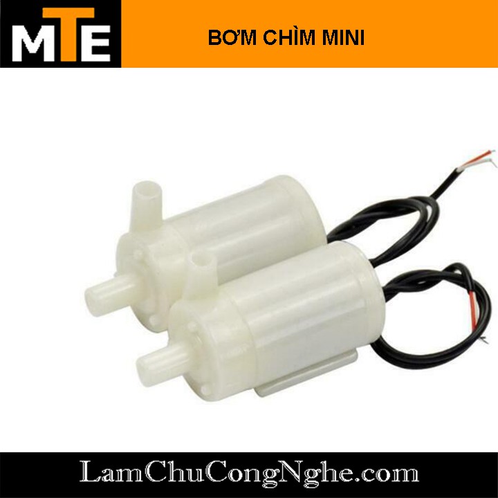 Động cơ bơm chìm mini 3-6VDC lưu lượng 1,2L -1,6L / phút 2 đầu hút đẩy