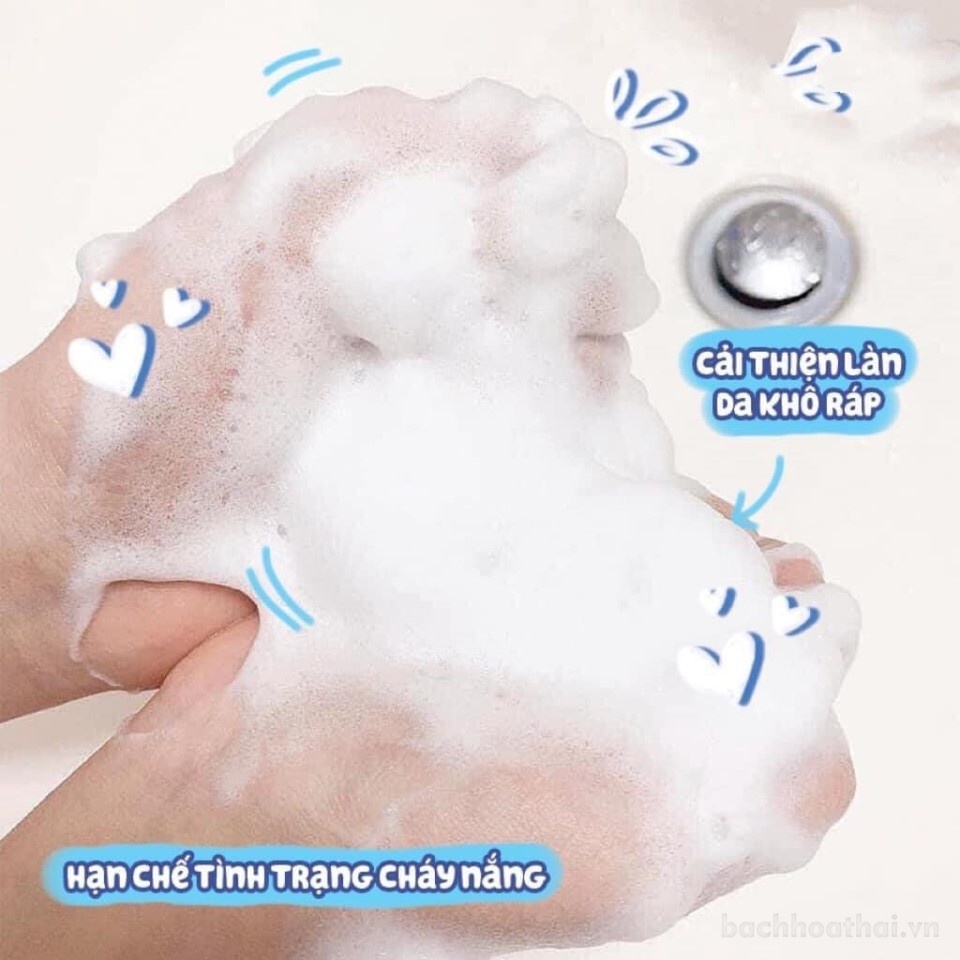 Sữa rửa mặt hạt ý dĩ Hatomugi The W Cleansing foam Nhật Bản