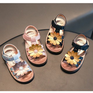 sandal bé gái size 21-30 hoa cúc da mềm