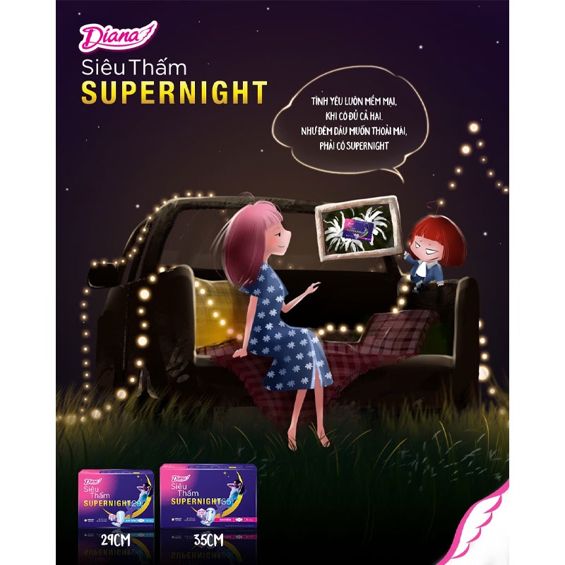 [BVS] Băng vệ sinh Diana Super Night 35cm 3 miếng