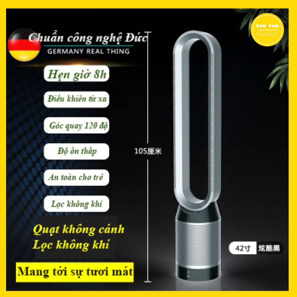 Quạt Không Cánh Lọc Không Khí -SUWA IF008 -8 Tốc Độ Gió –Lọc Bụi Siêu vi