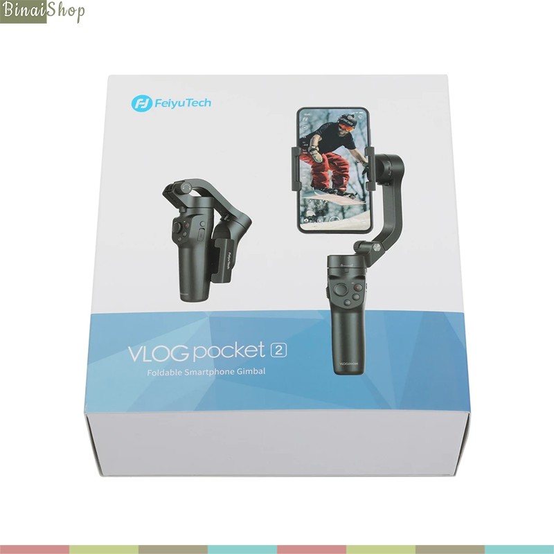 Gimbal Bluetooth Siêu Nhỏ Gọn Cho Điện Thoại Smartphone Feiyu Tech VLOG Pocket 2