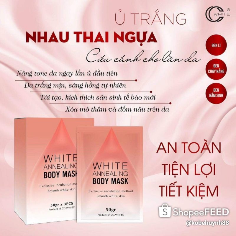 Ủ Trắng nhau thai ngựa giúp da sáng và mịn màng(khi mua 1 sp sẽ được tặng 1 cây son) | BigBuy360 - bigbuy360.vn