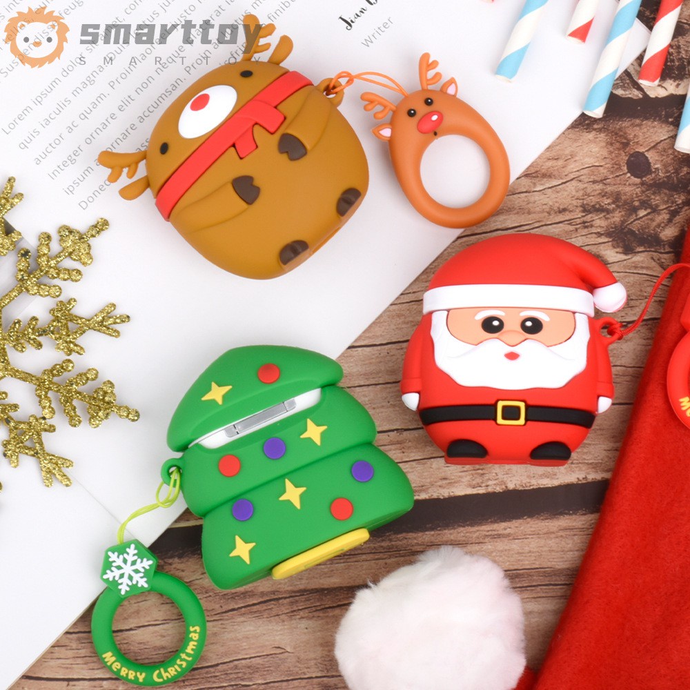 Vỏ Bảo Vệ Hộp Sạc Tai Nghe Airpods 1 2 Bằng Silicon Họa Tiết Giáng Sinh Dễ Thương | BigBuy360 - bigbuy360.vn