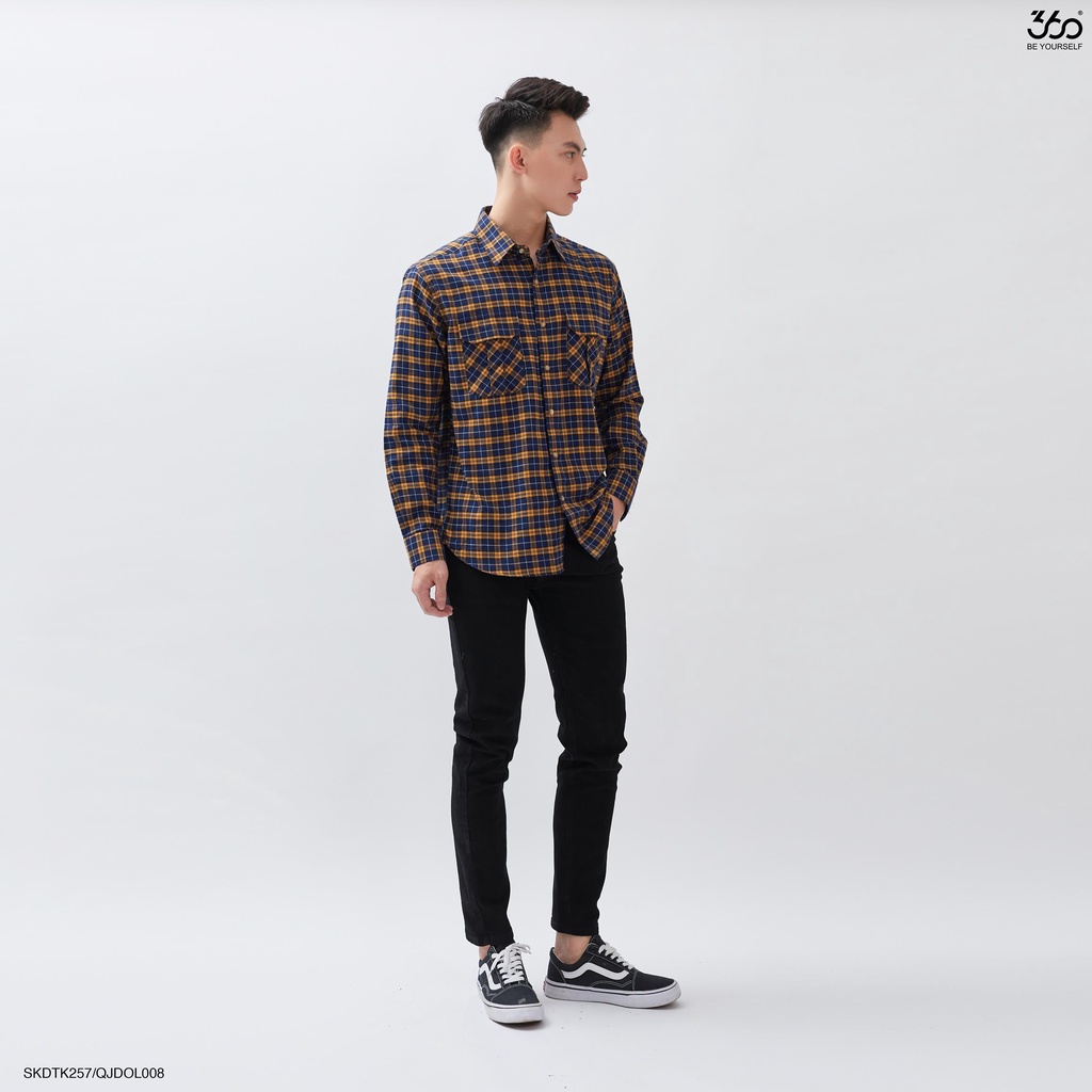 Quần jean nam đen dáng slimfit thương hiệu 360 BOUTIQUE quần bò trơn - QJDOL008