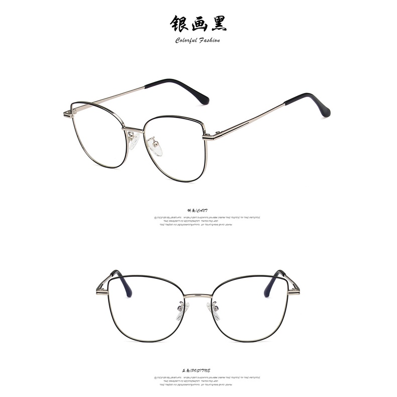 Kính Mát Mắt Mèo Nữ Gọng Kim Loại Chống Bức Xạ