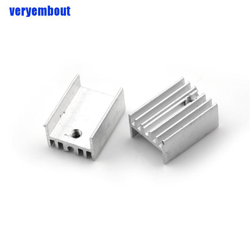 Set 10 Miếng Nhôm Tản Nhiệt Cho Bán Dẫn To-220 20x15 X 10mm