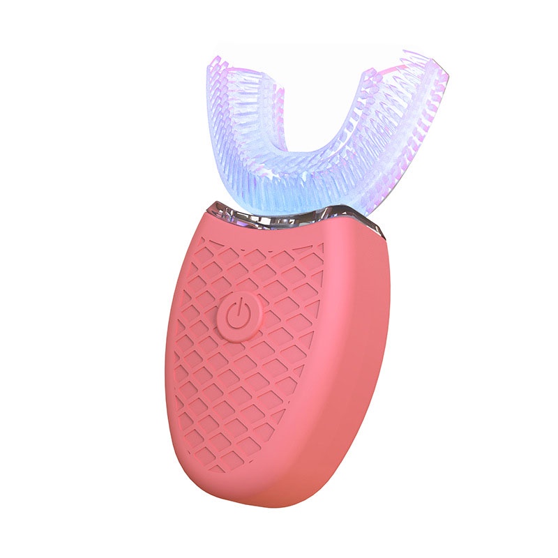 Bàn Chải Đánh Răng Điện Siêu Âm nano silicone Hình Chữ u Không Dây Sạc usb Xoay 360 Cho Người Lớn Trẻ Em