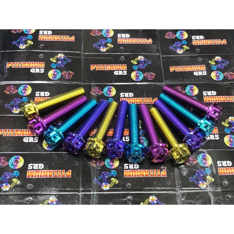 Ốc titan 8li15 20 25 30 40 50 60 mẫu đầu Salaya (giữ chảng ba Sonic, Raider 8li25 8li60 8 li 25 6