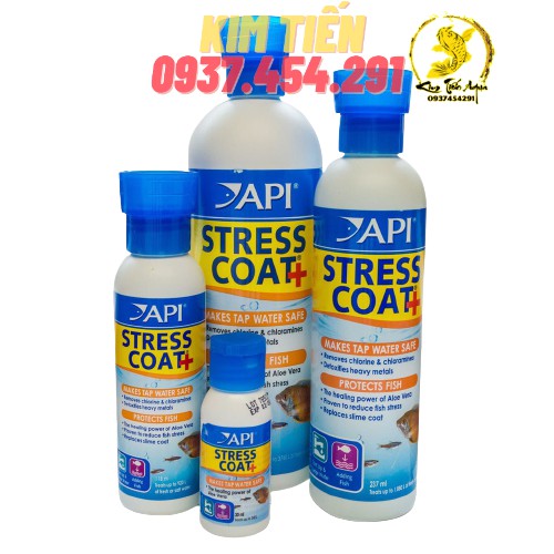 Dung Dịch Stress Coat+ Hàng Mỹ - Khử Độc Nước, Giảm Stress Cho Cá Cảnh