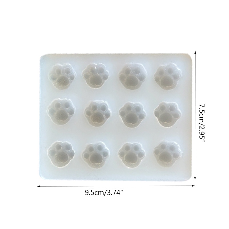 Khuôn nhựa silicon làm kẹp tóc, kẹo đường hình gấu, tim, sao, chân chó nguyên liệu resin DIY
