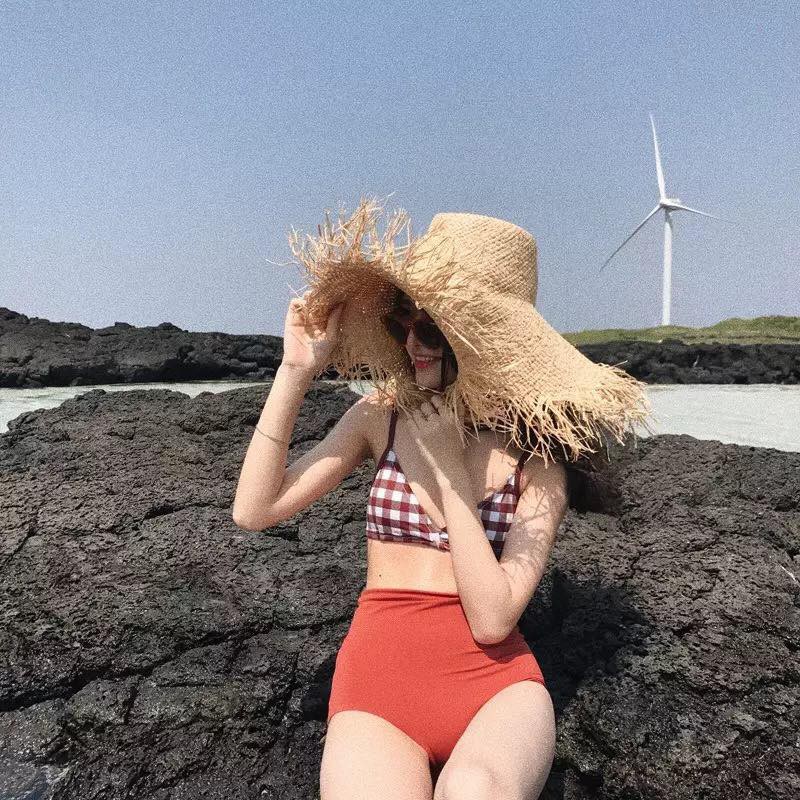 Bikini 3 mảnh Hàn Quốc caro cam BBC180008M1 | BigBuy360 - bigbuy360.vn