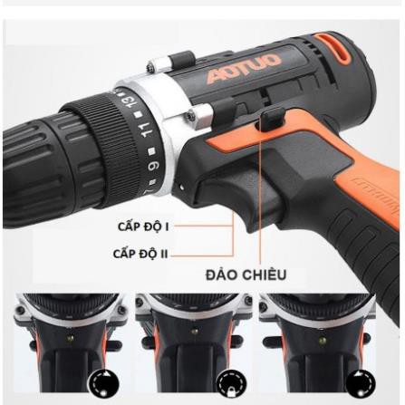 Bộ máy khoan văn vít không dây 12V - Tặng Kèm Đầu Vặn Vít