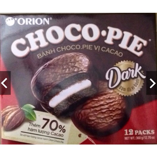 Bánh Chocopie Dark Orion mới ( thêm 70% cacao) hộp 360g - 10014651 , 669138359 , 322_669138359 , 47000 , Banh-Chocopie-Dark-Orion-moi-them-70Phan-Tram-cacao-hop-360g-322_669138359 , shopee.vn , Bánh Chocopie Dark Orion mới ( thêm 70% cacao) hộp 360g