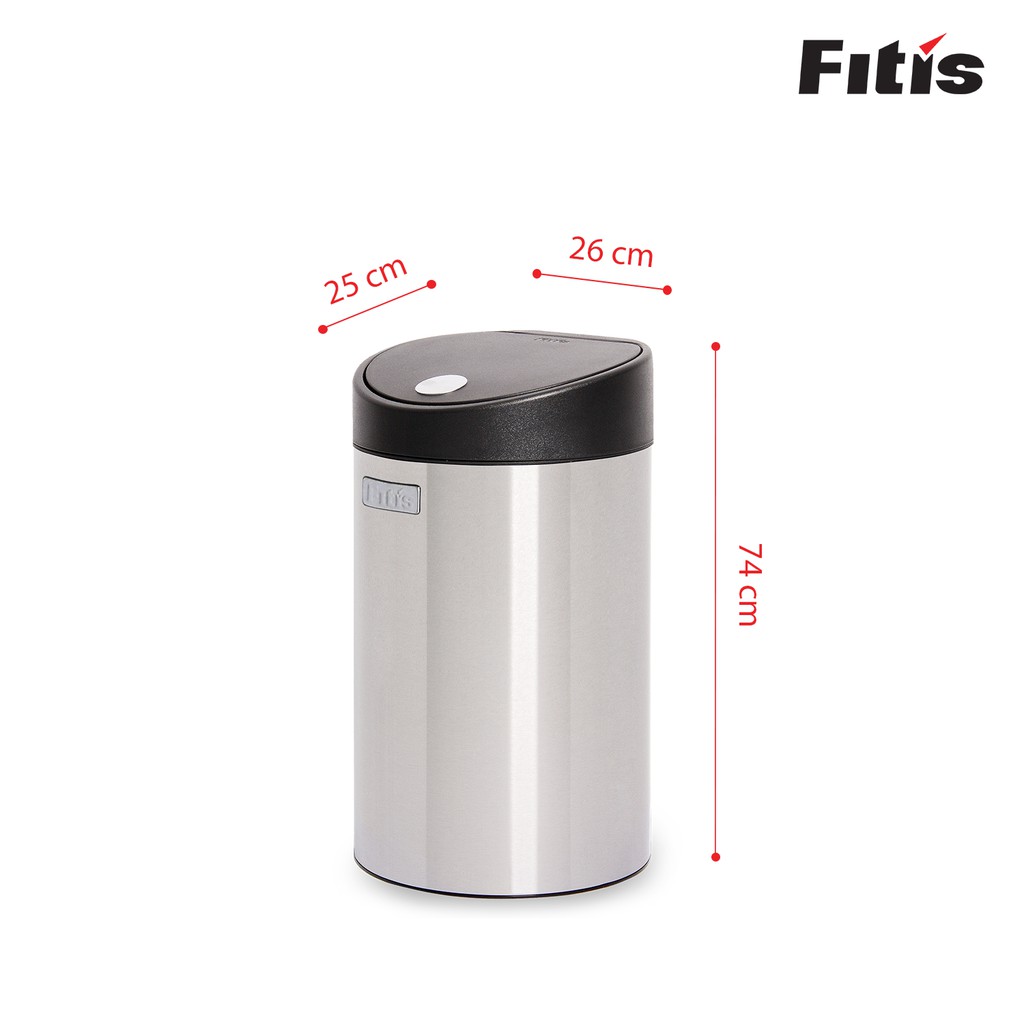 Thùng rác Fitis Premium - Nhấn tròn nhỏ - 12L