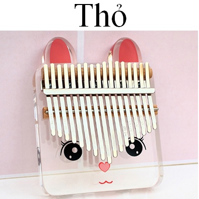 Đàn Kalimba 17 phím Trong suốt Hình thú cực đáng yêu