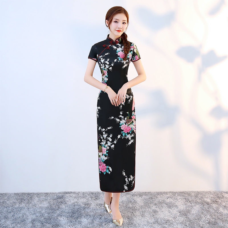 Đầm sườn xám trung hoa tay ngắn S-3XL thời trang cho nữ GS0009