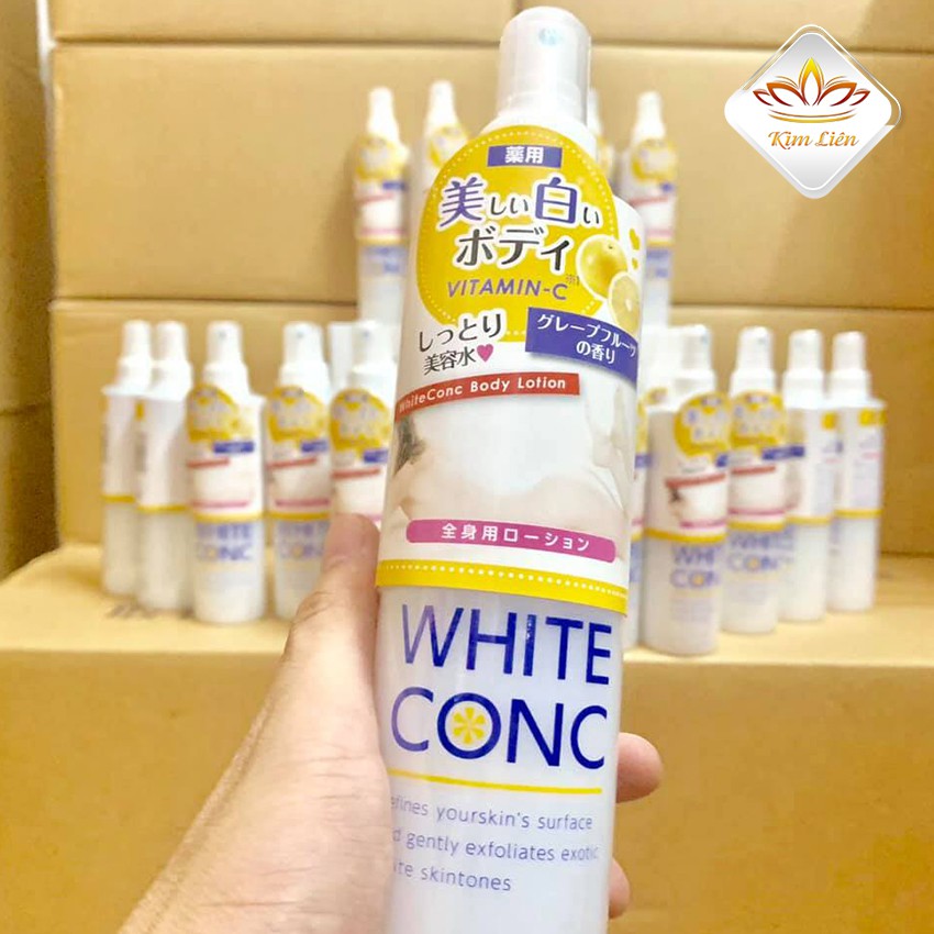 Xịt Dưỡng Trắng Da White Conc Body Lotion Vitamin C 245ml