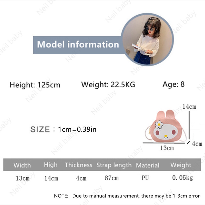 【Neil Baby】hàng Có Sẵn Túi Đeo Chéo Đựng Tiền Xu Hình Hello Kitty/Melody Dễ Thương Cho Bé