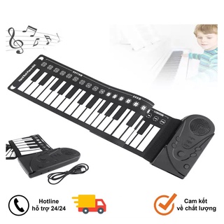 Đàn piano 49 phím 83x22.5x17.1cm, cuộn dẻo, tiện lợi, giúp bé làm ca sĩ